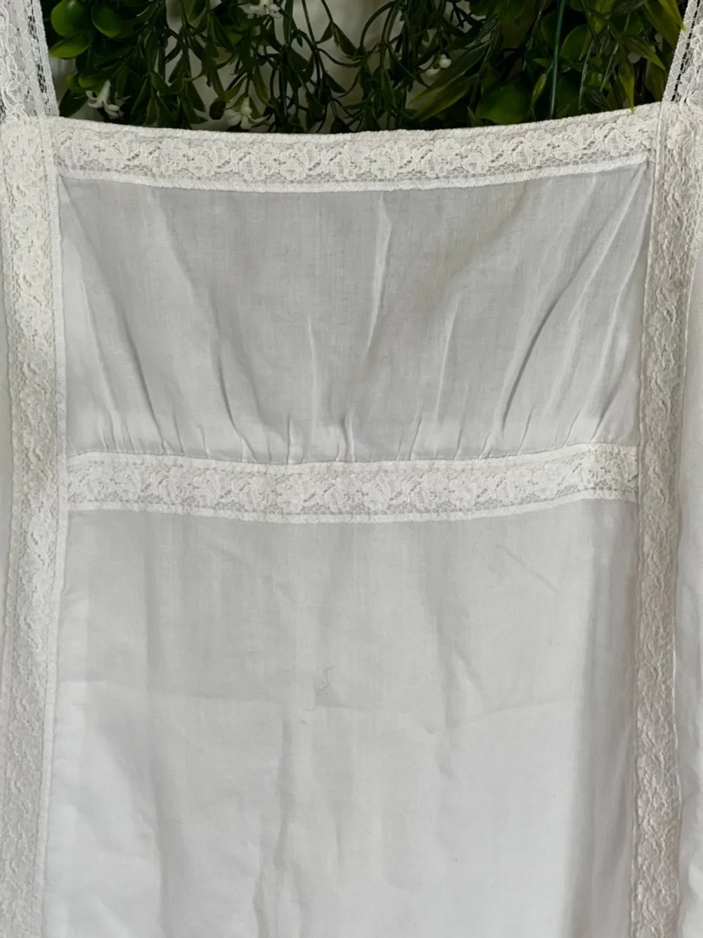 Old Navy White Cotton Mini Dress with Lace Trim - Picture 6 of 7